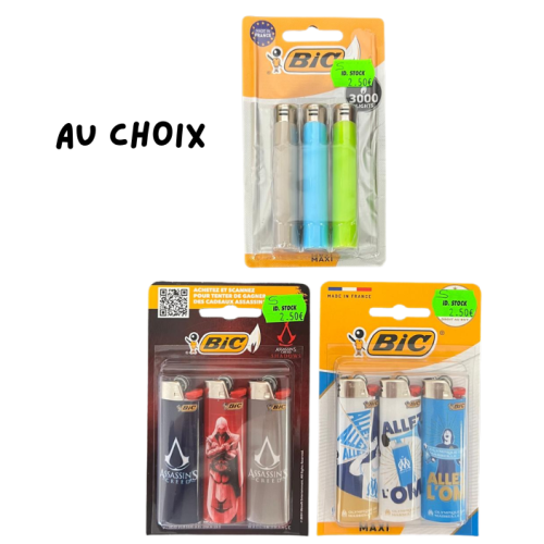 BIC - Briquets Maxi AU CHOIX